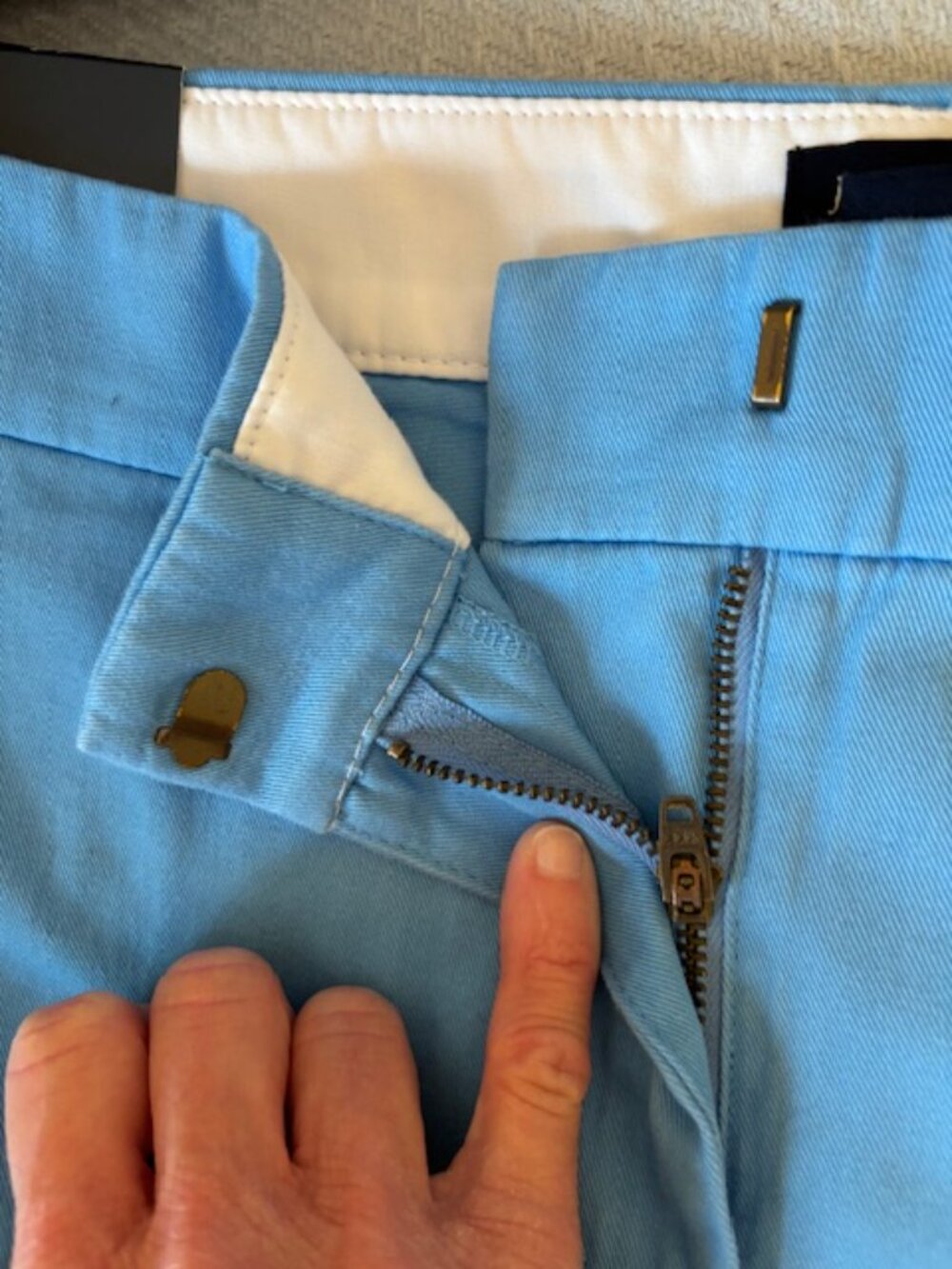 J. Crew 3.5" Classic Chino Short in Mountain Bird Blue Women's Size 16 - Picture 7 of 8